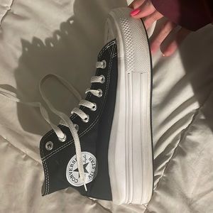 Women’s Size 8US Black Platform Custom Made Converse Minor Scuffing
